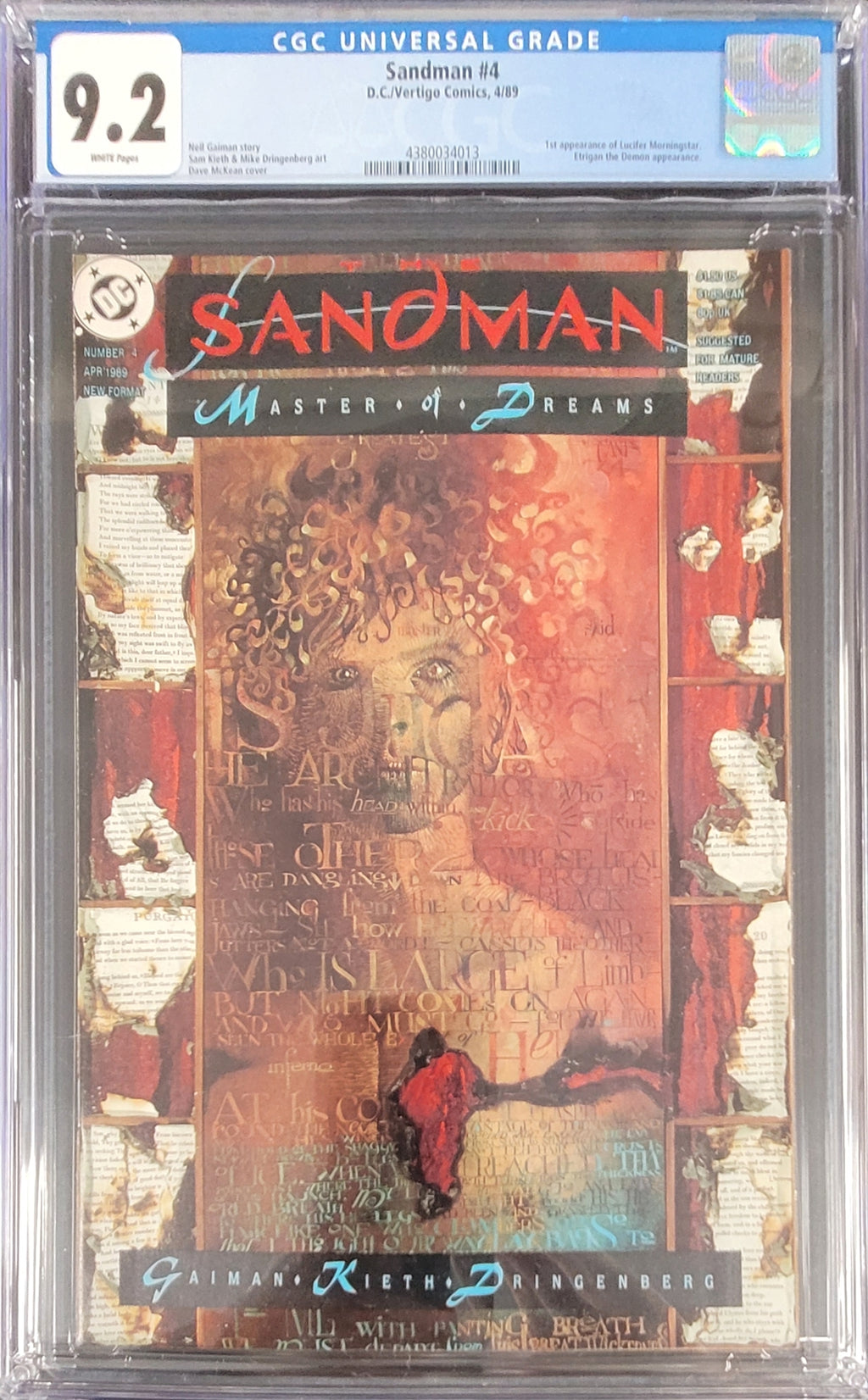 Sandman #4 - First Appearance of Lucifer Morningstar - CGC 9.2